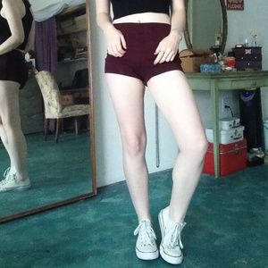 Forever 21 High-Waisted Plaid Booty Shorts - S